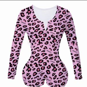 Leopard pink onesie
